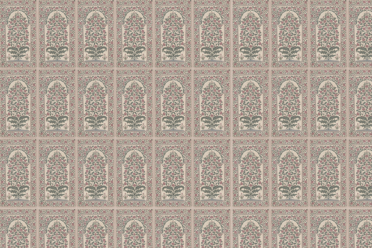 Mughal Bloom Arches Wall Mural