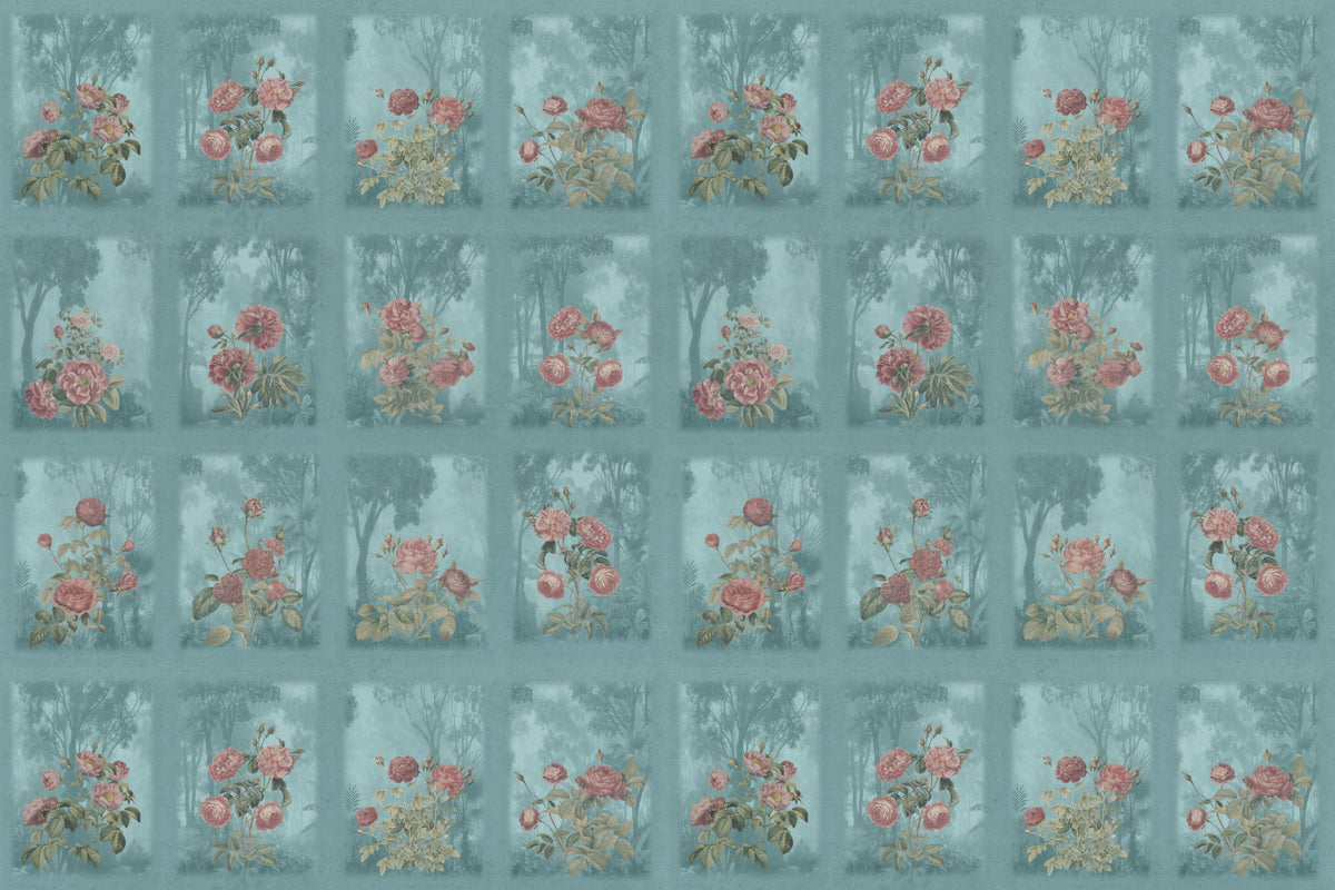Forest Rose Dreams Wall Mural in your room — zoomed