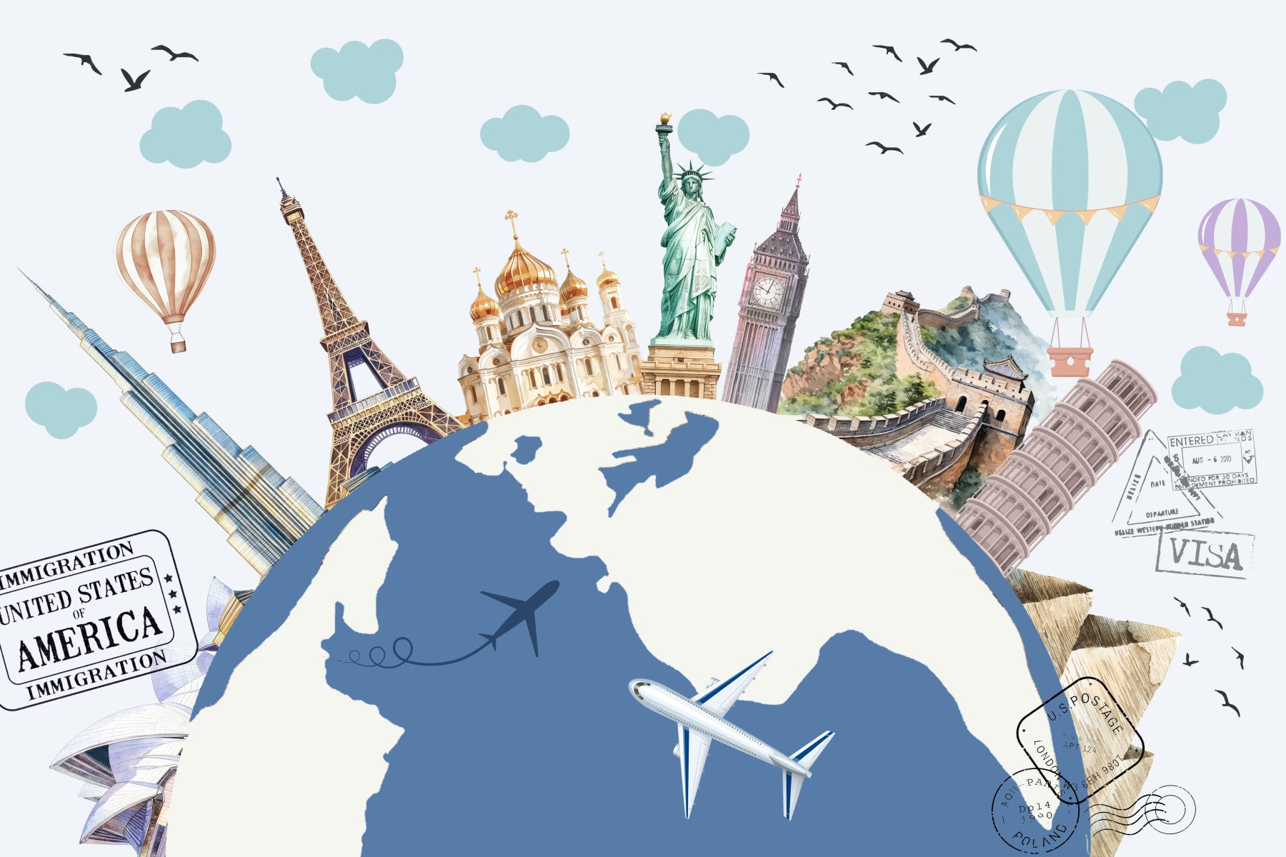 World Tour Wall Mural