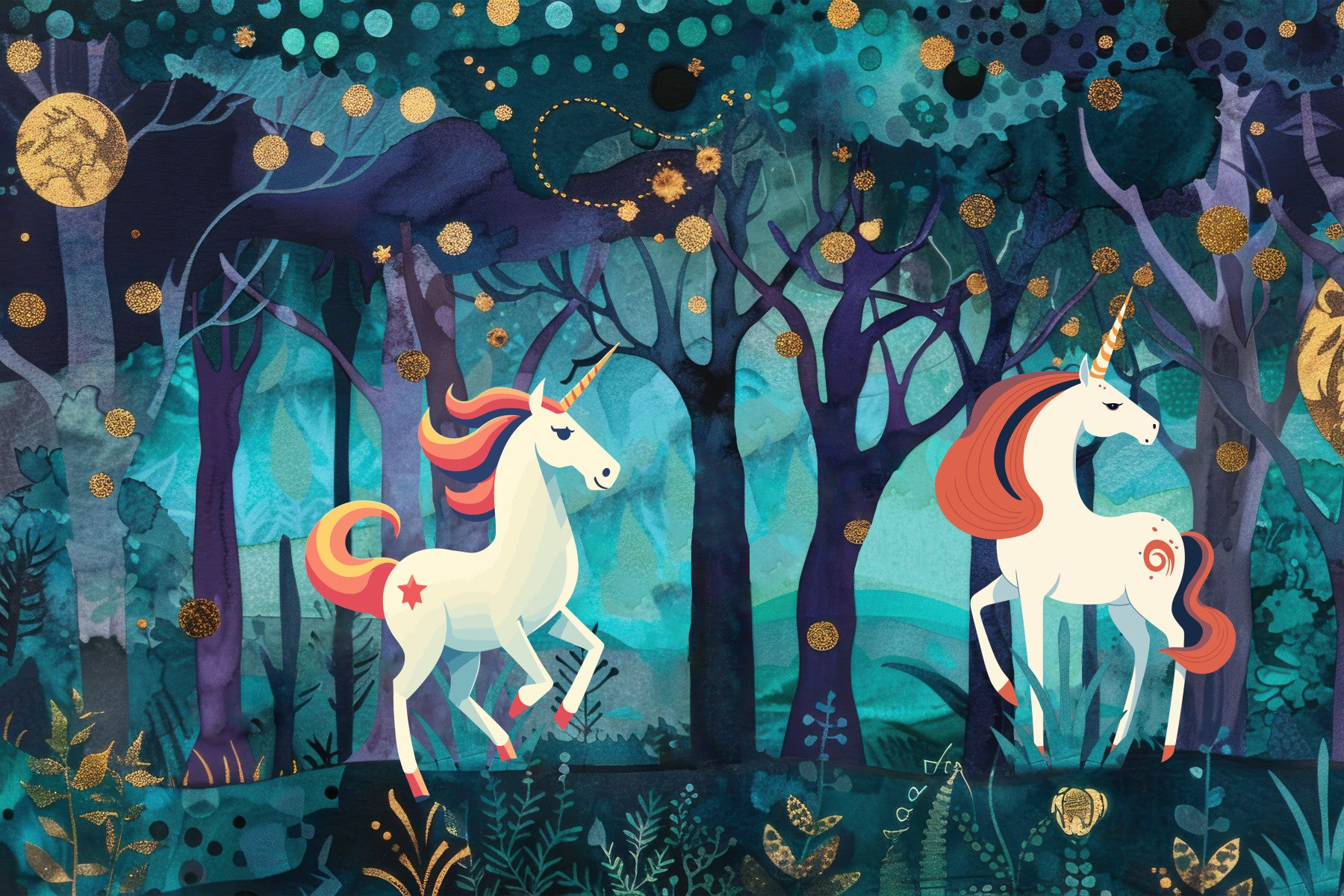 Mystic Unicorns Wall Mural