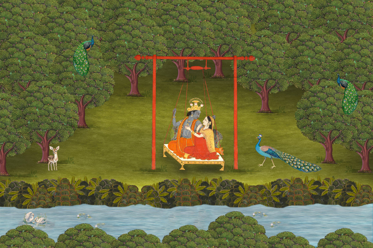 Divine Swing Serenity Wall Mural in your room — zoomed