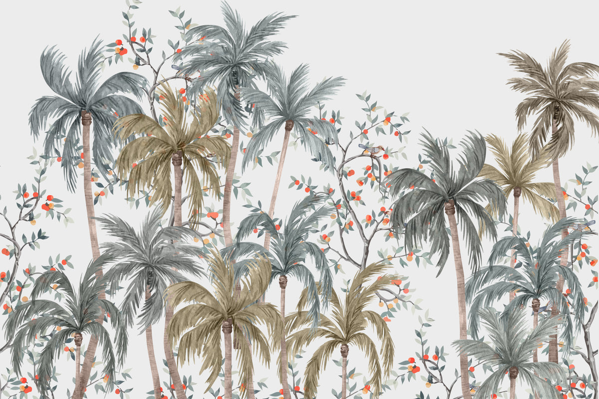 Watercolor Palms Wall Mural