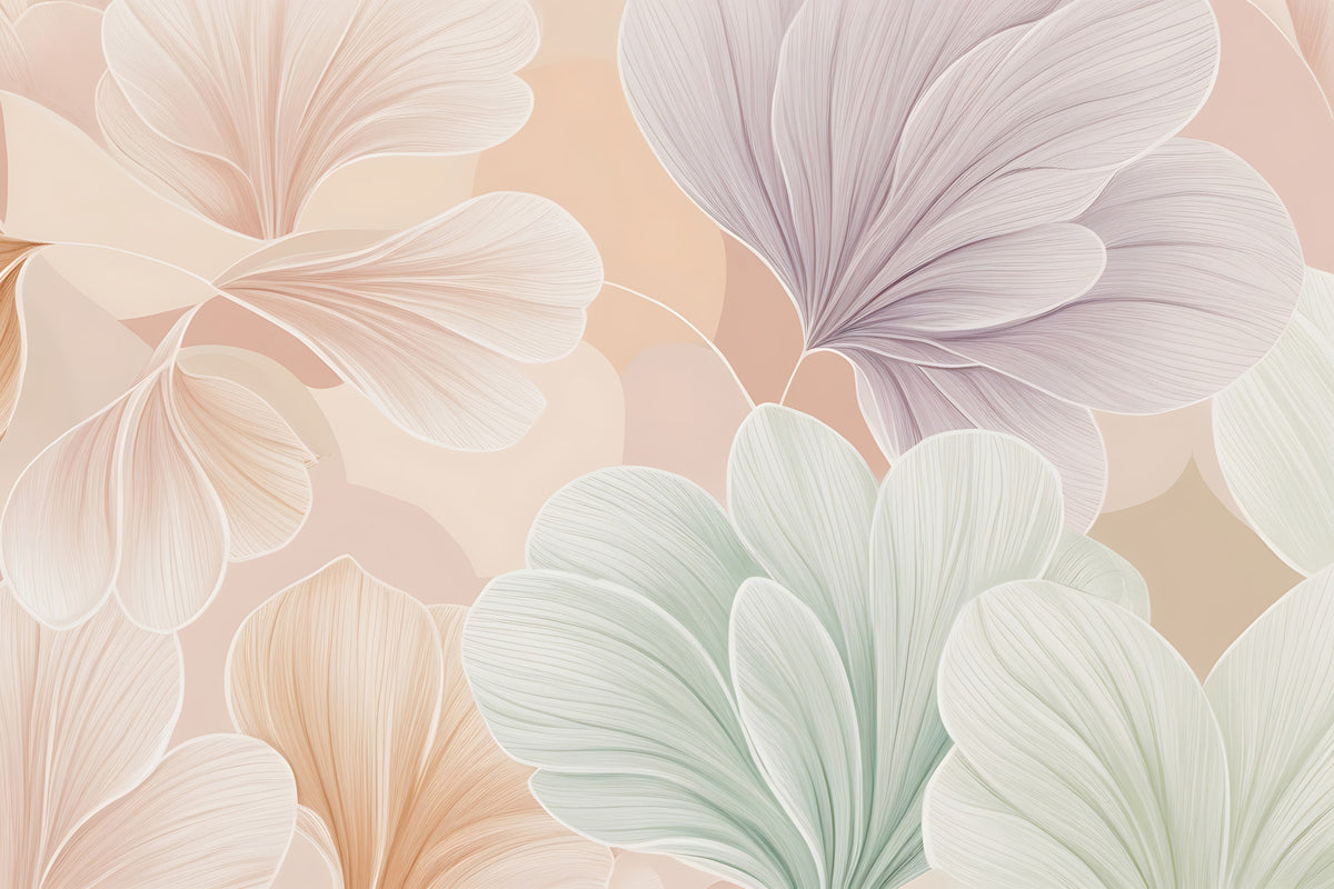 Bloom Essence Wall Mural in your room — zoomed