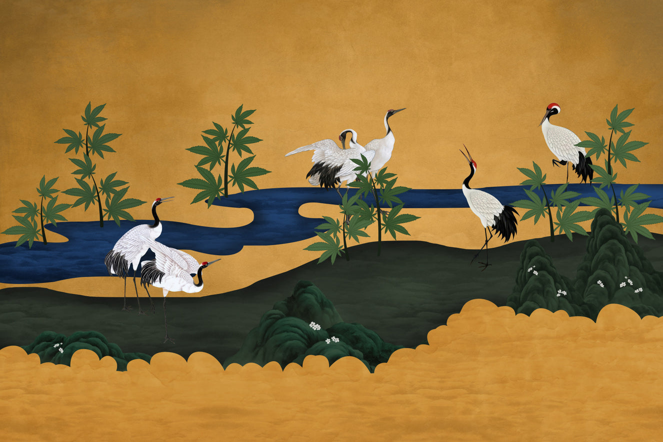 Crane Haven Wall Mural