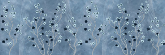 Indigo Bloom Trail Wall Mural