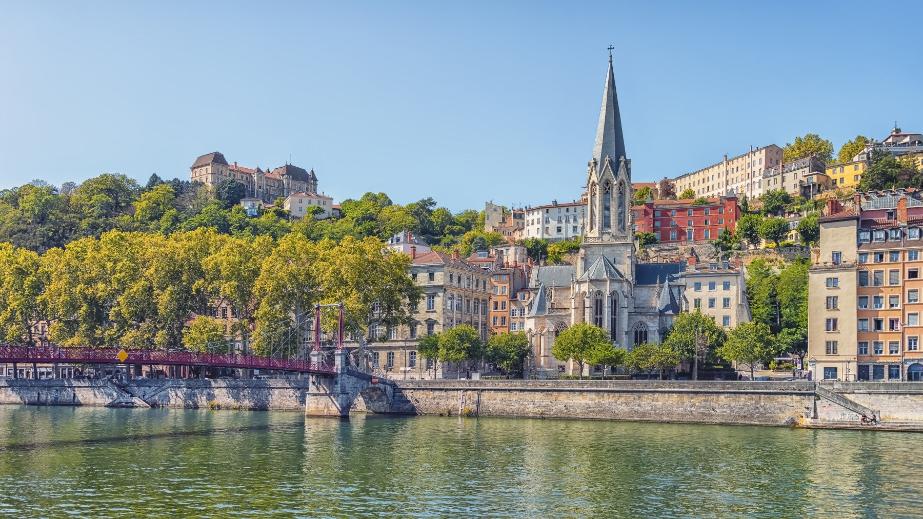 Riverside Charm: Lyon Wall Mural