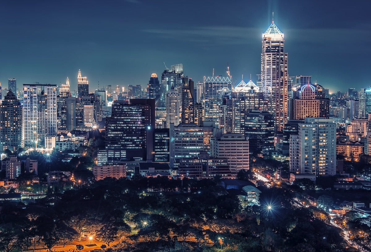 Night Cityscape Wall Mural