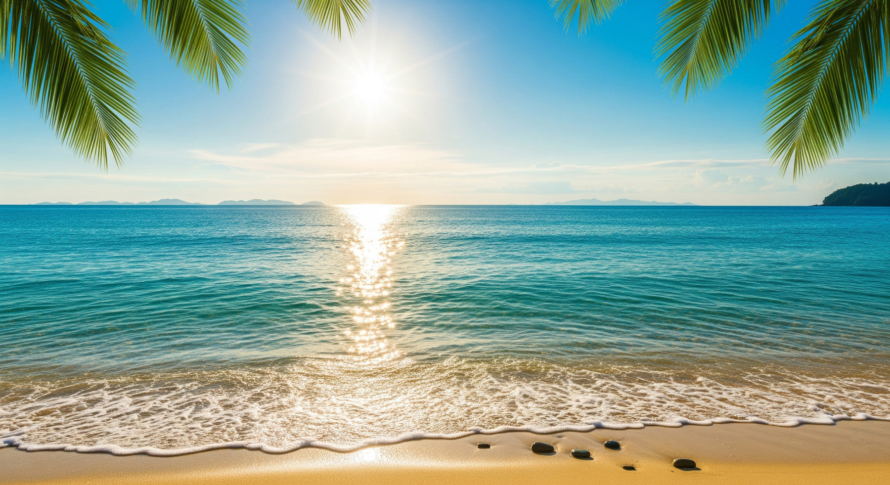 Sunny coastal Calm Wall Mural