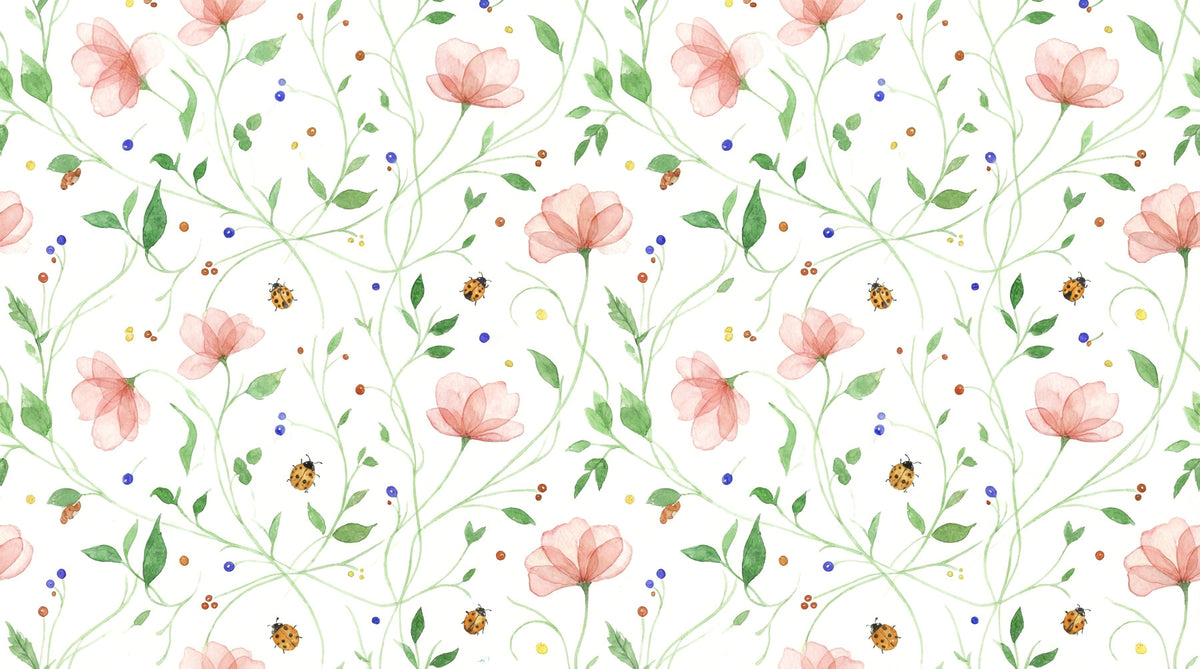 Ladybug Bloom Wall Mural