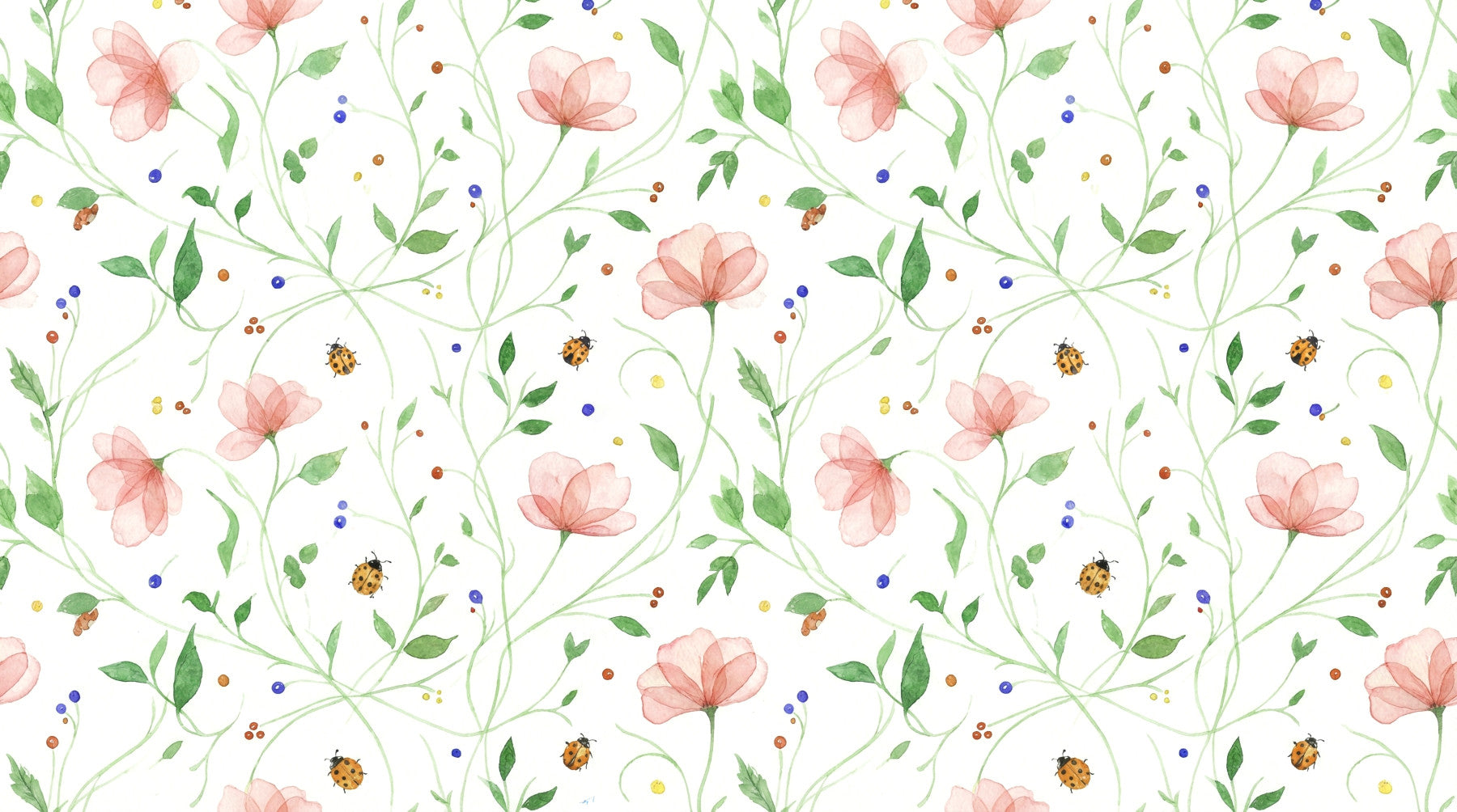 Ladybug Bloom Wall Mural