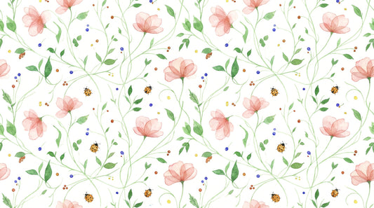 Ladybug Bloom Wall Mural