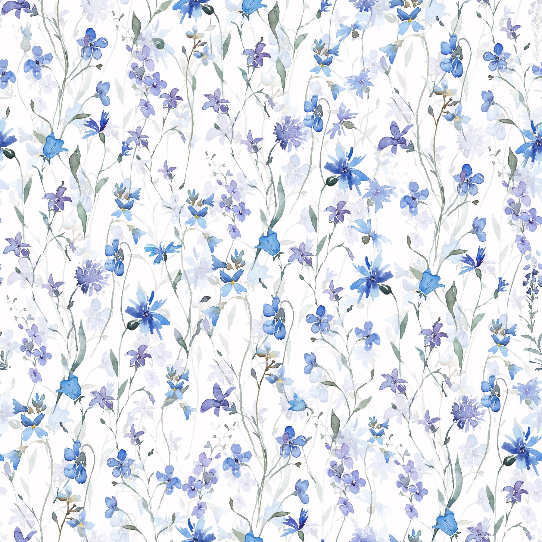 Azure Bloom Garden Wallpaper⁠