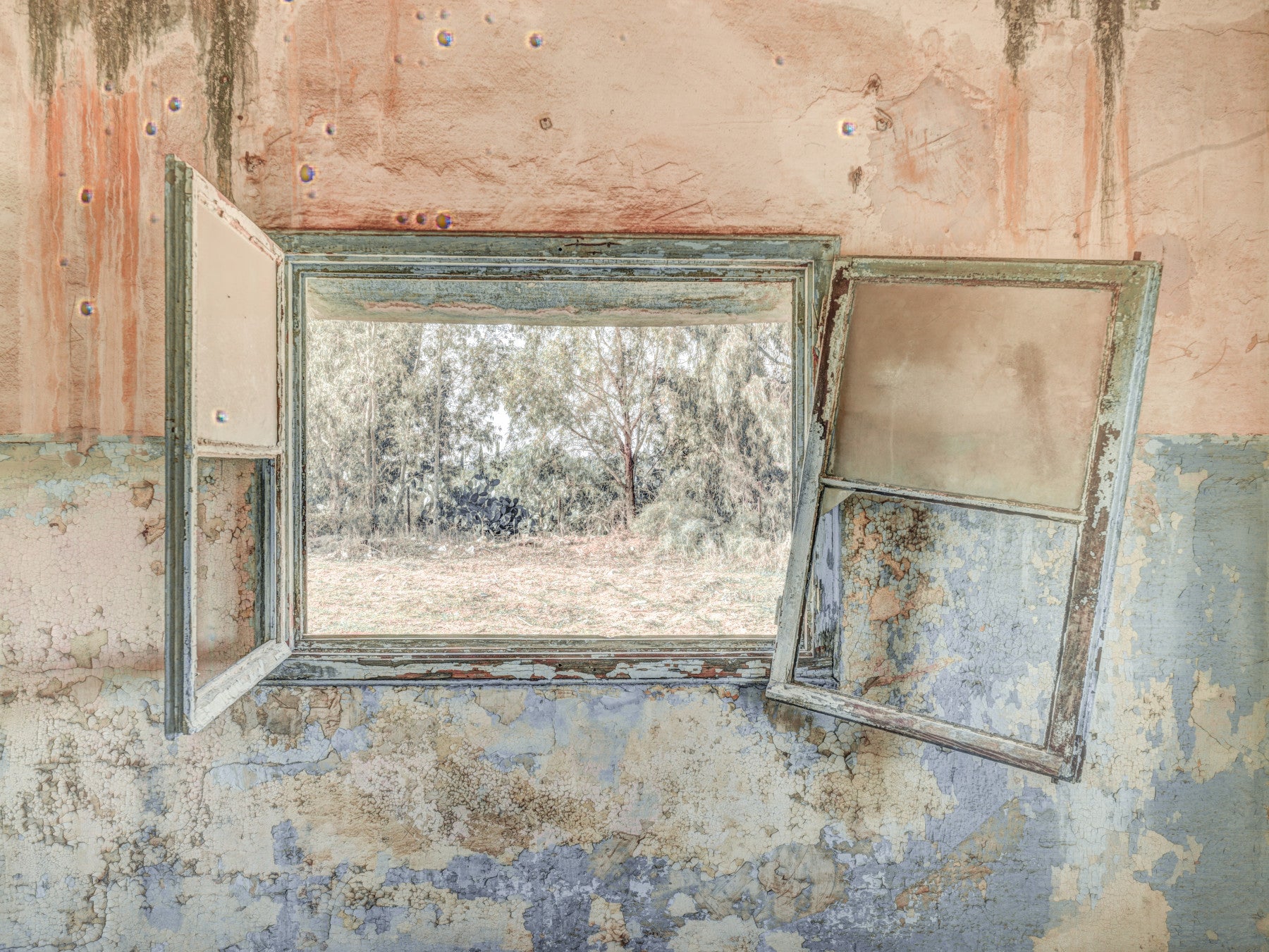 Rustic Window Wall Mural