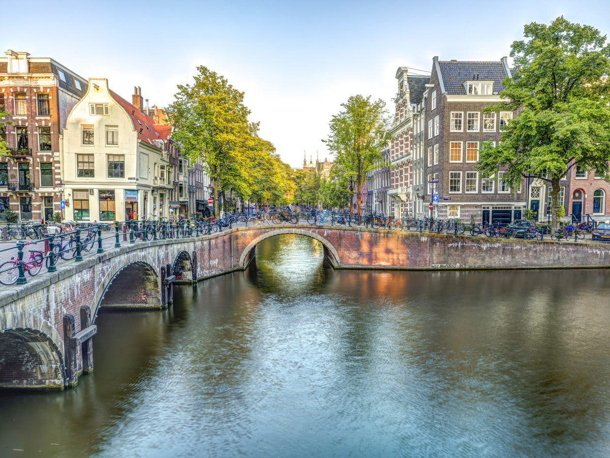 Visit Amsterdam Wall Mural in your room — zoomed