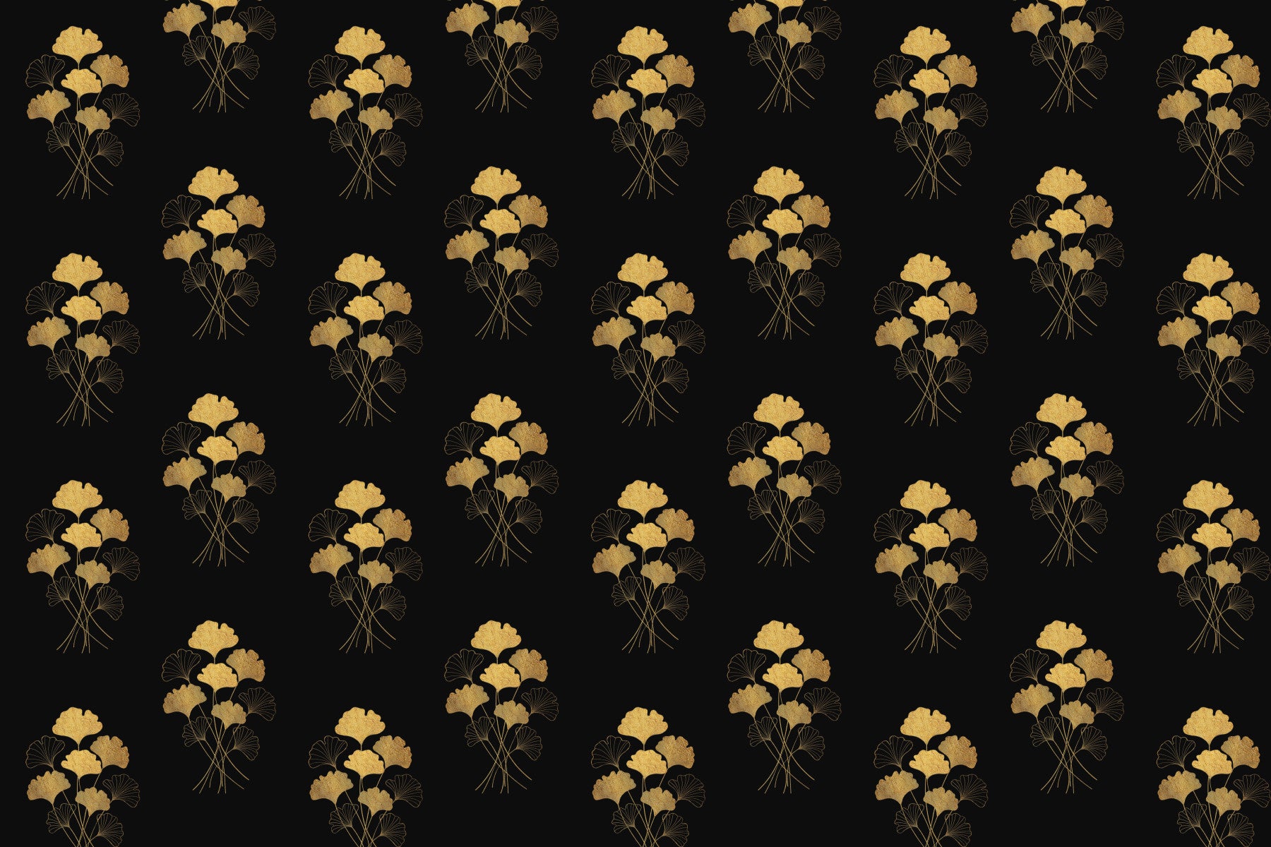Ginkgo Luxury Gold Wall Mural