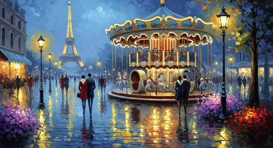Parisian Carousel Dreams Wall Mural