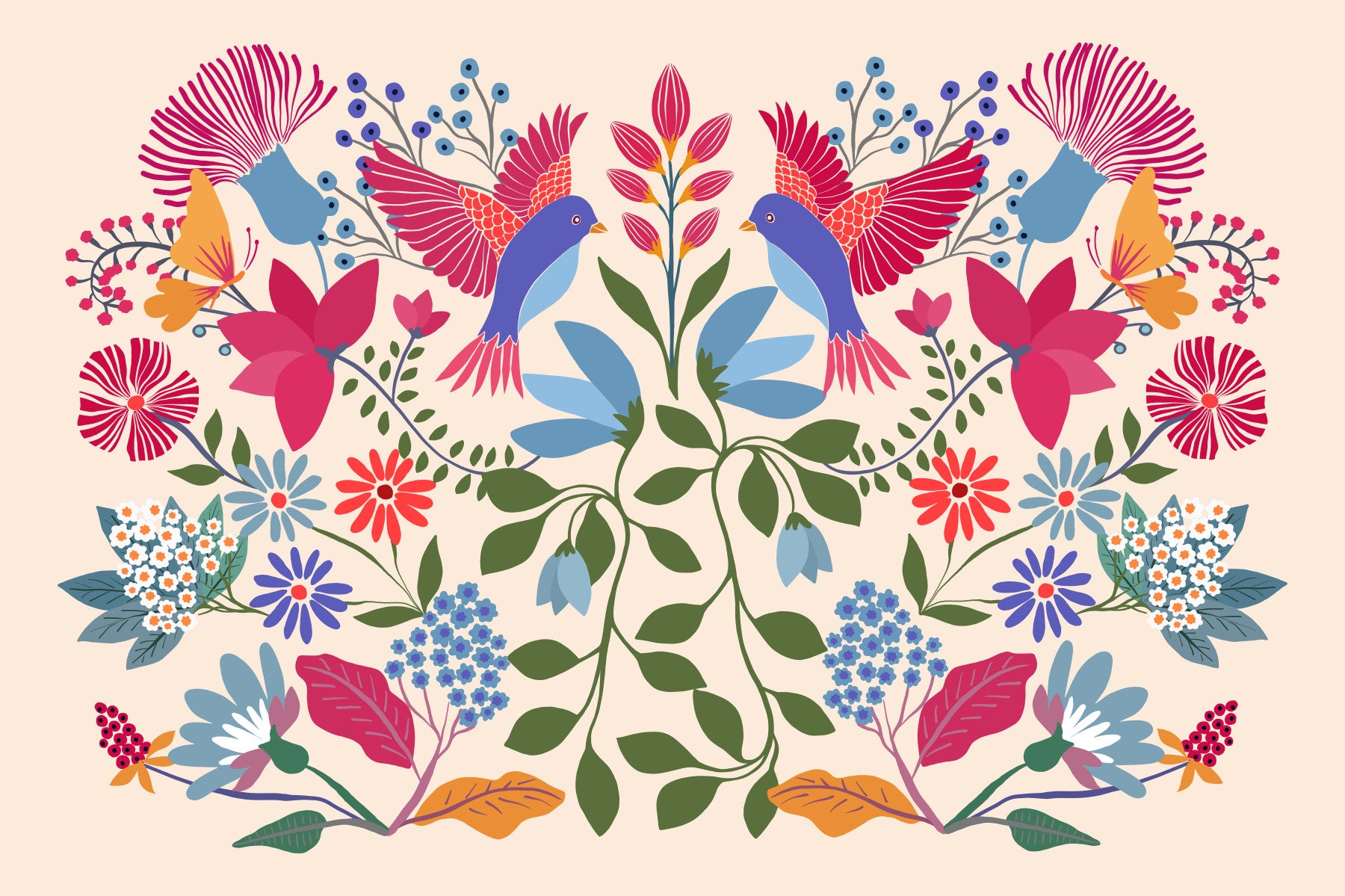 Mexican Garden Wall Mural
