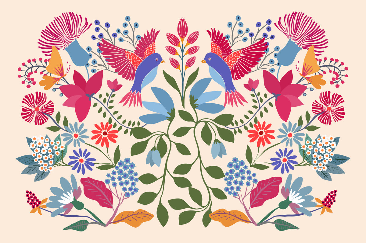 Mexican Garden Wall Mural in your room — zoomed