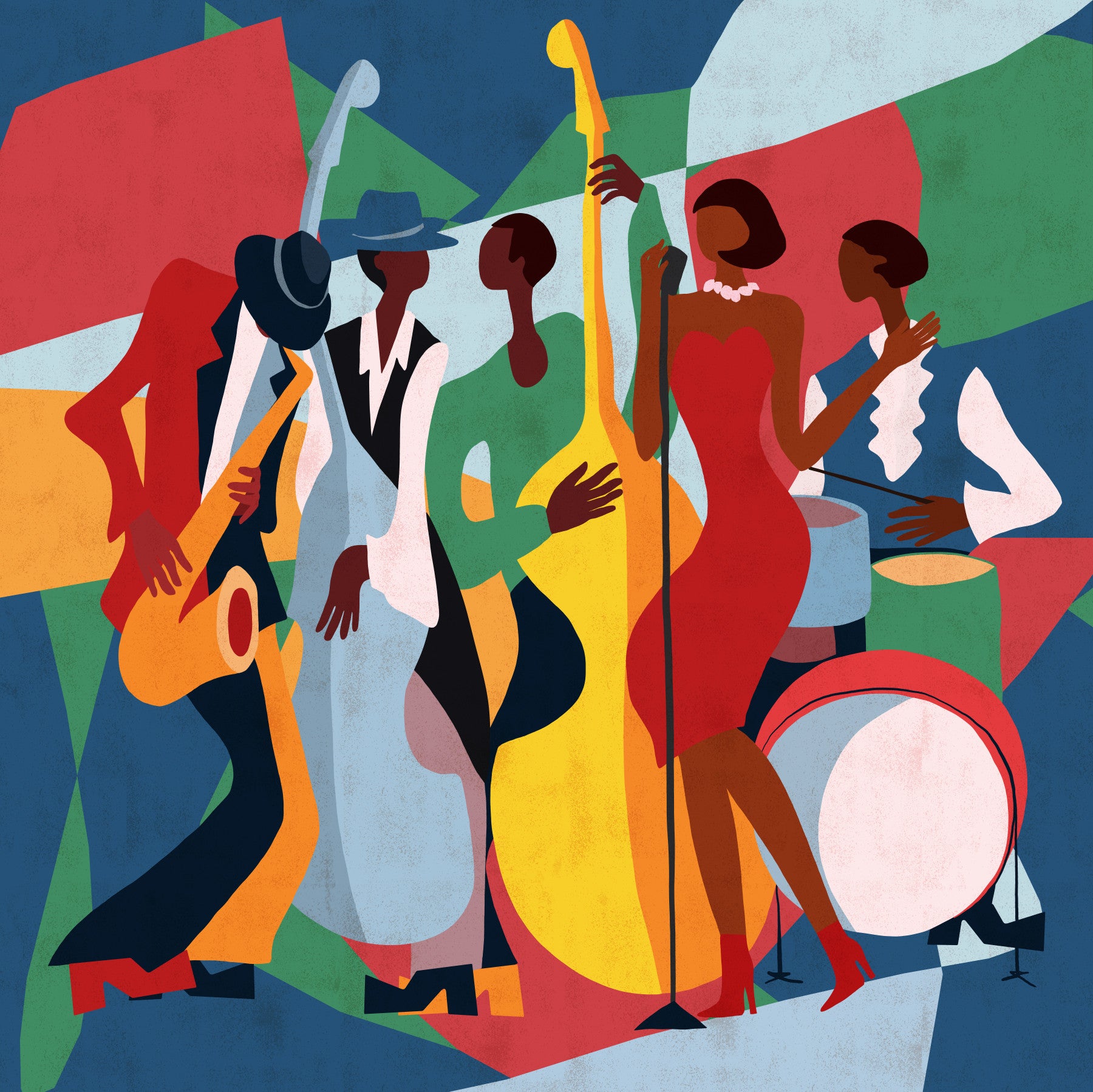 Jazz Ensemble Wall Mural