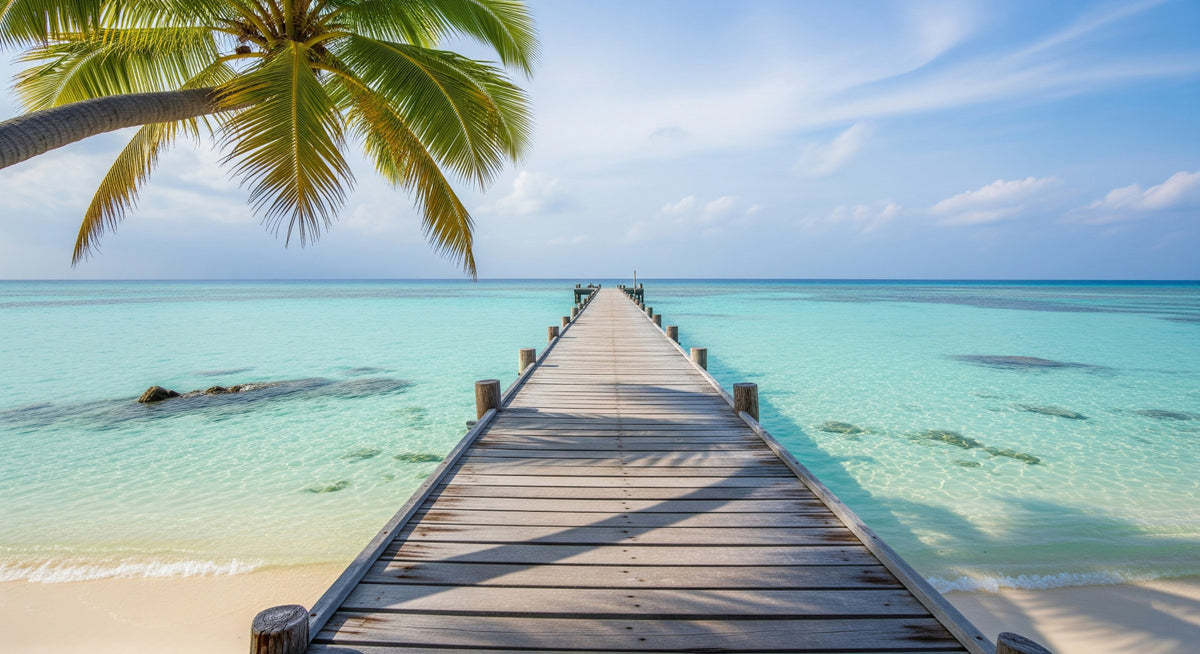 Ocean Pier Dream Wall Mural in your room — zoomed