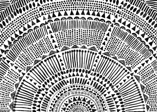 Tribal Half Sun Wall Mural