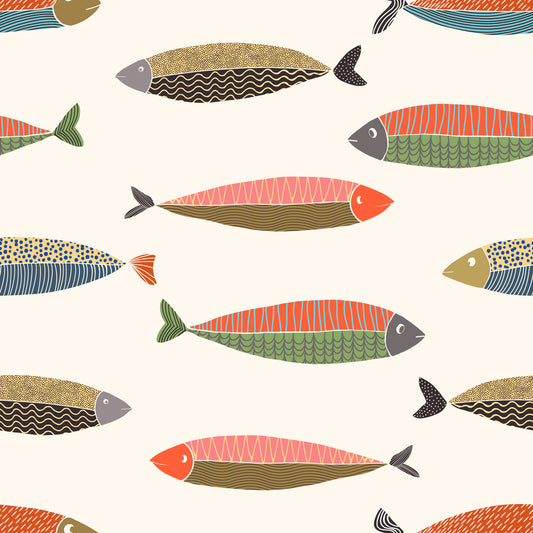 Colorful Fish Parade Wallpaper⁠