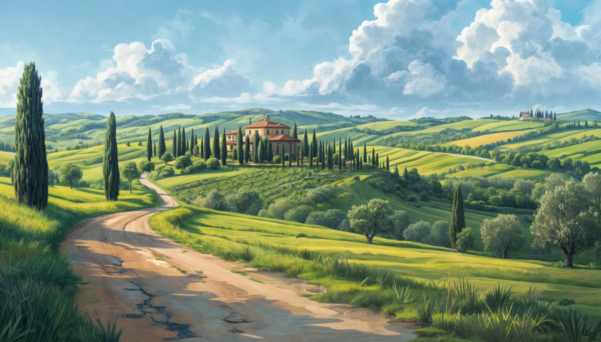 Tuscan Vista Wall Mural in your room — zoomed