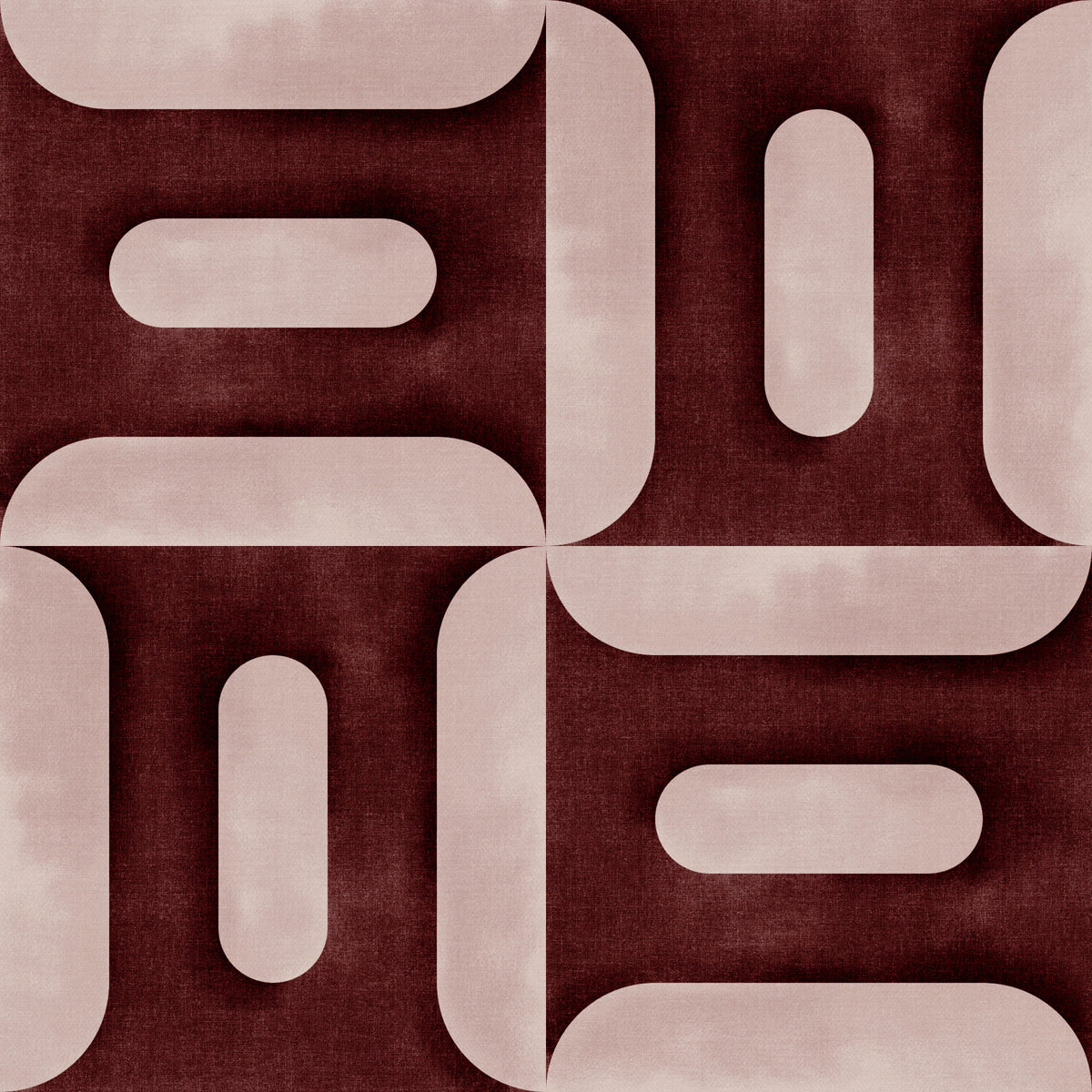 Modern Textured Geometries Wine Wallpaper⁠