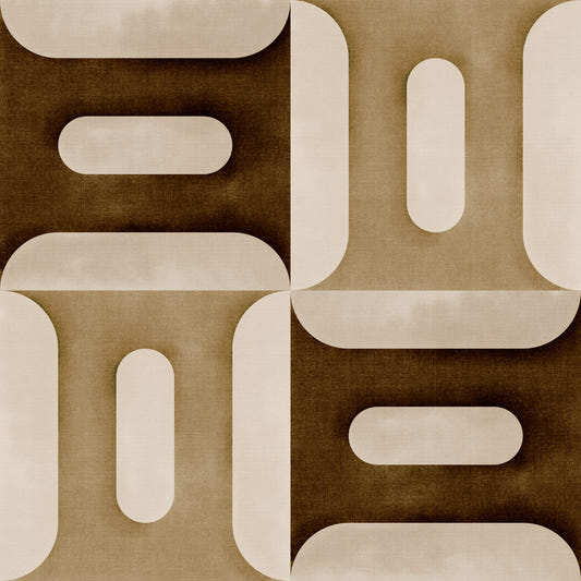 Modern Textured Geometries Earthy Wallpaper⁠