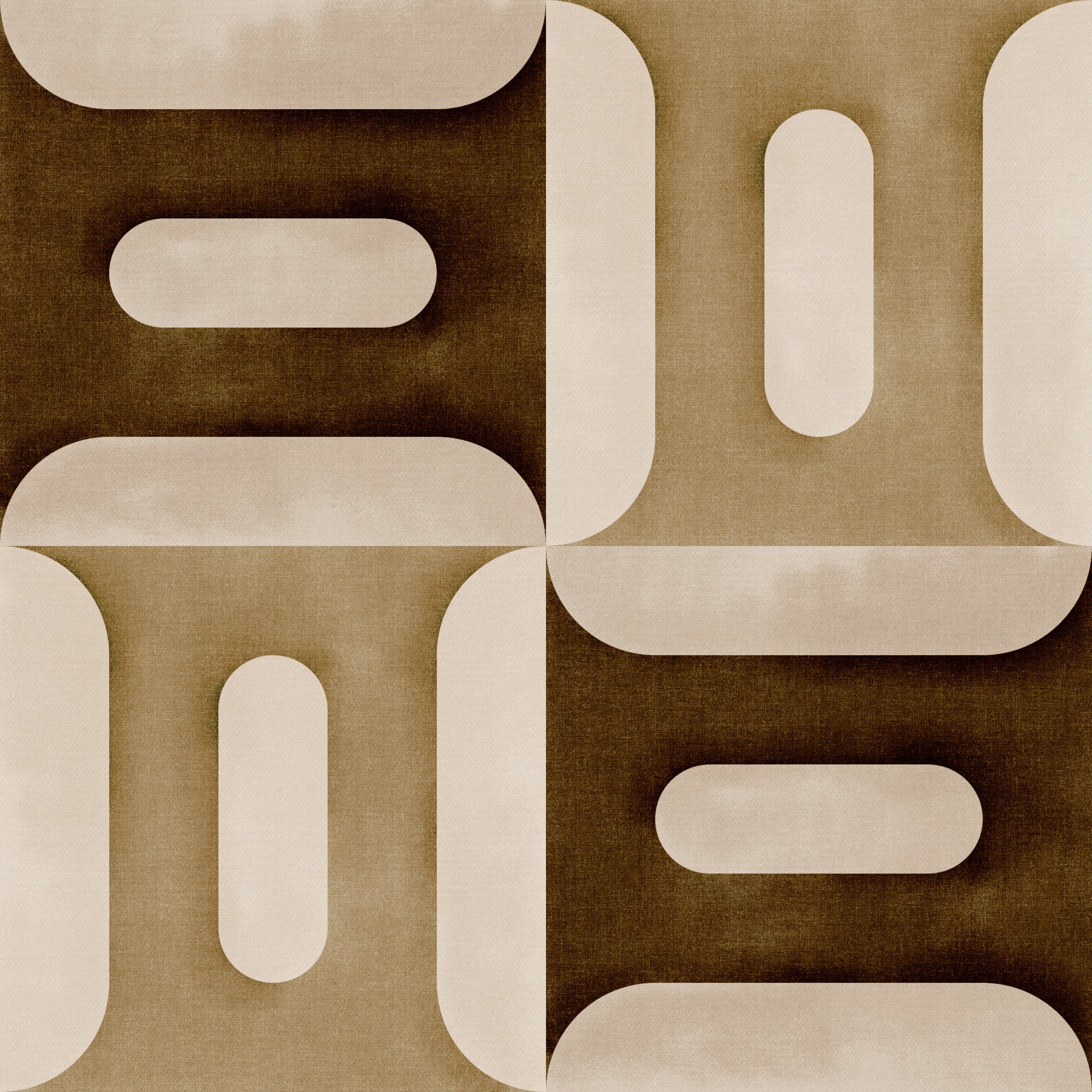 Modern Textured Geometries Earthy Wallpaper⁠
