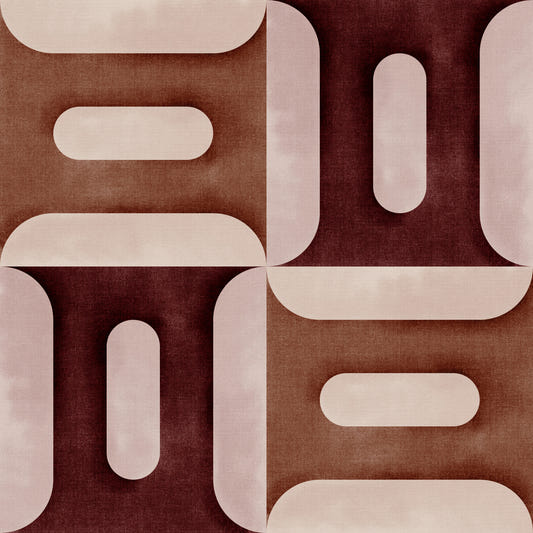 Modern Textured Geometries Clay Wallpaper⁠