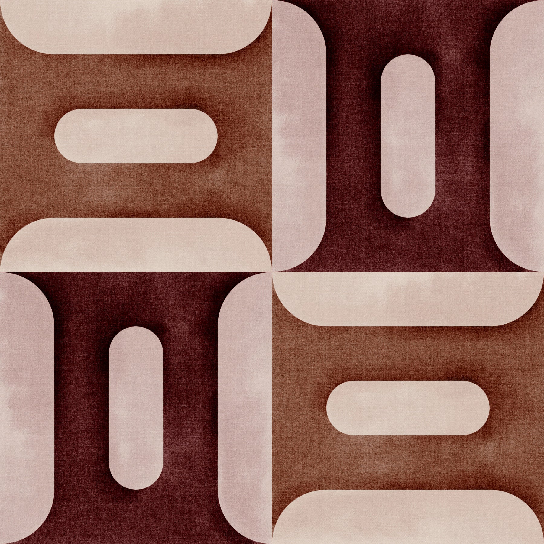 Modern Textured Geometries Clay Wallpaper⁠
