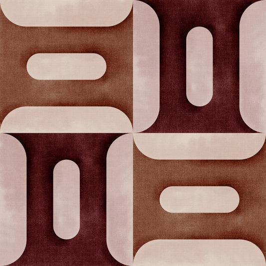 Modern Textured Geometries Clay Wallpaper⁠