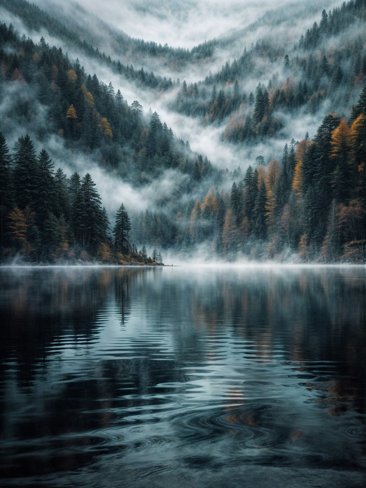 Mystic Lake Reflections Wall Mural