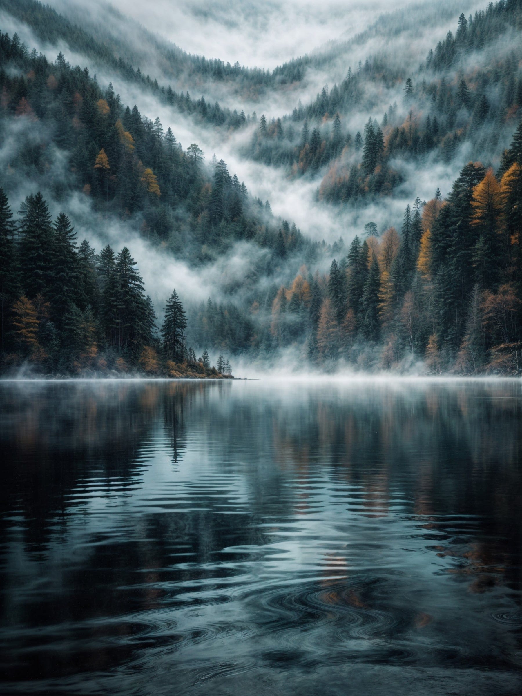 Mystic Lake Reflections Wall Mural