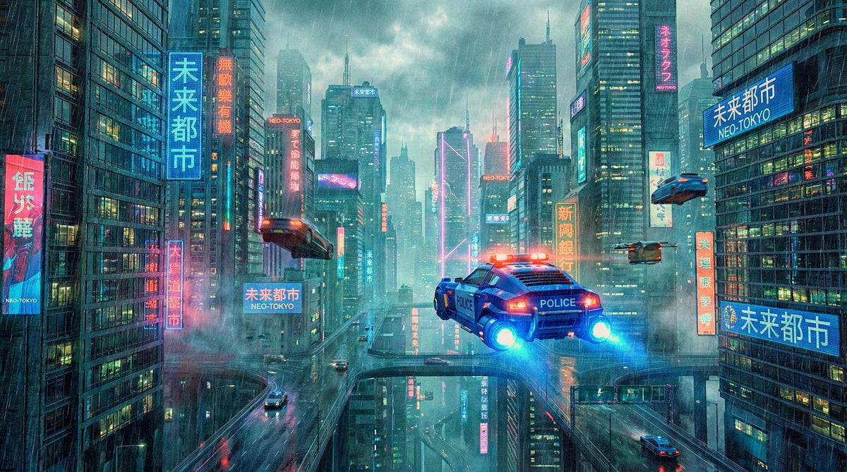 Neo-Tokyo Nights Wall Mural in your room — zoomed