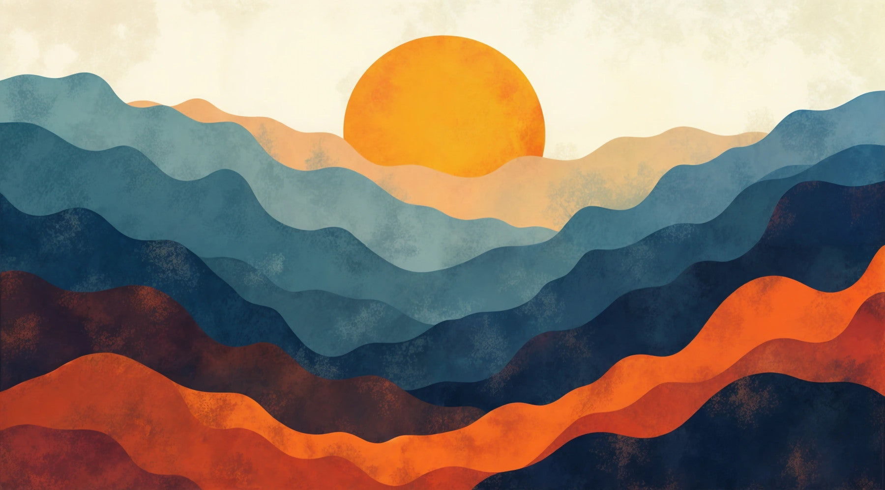 Layered Horizon Wall Mural