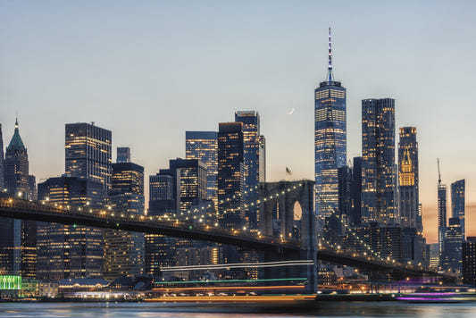NYC Skyline at Twilight Wall Mural