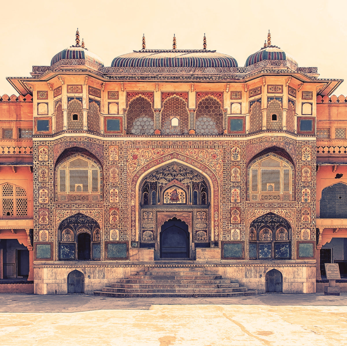 Amber Palace Grandeur Wall Mural in your room — zoomed