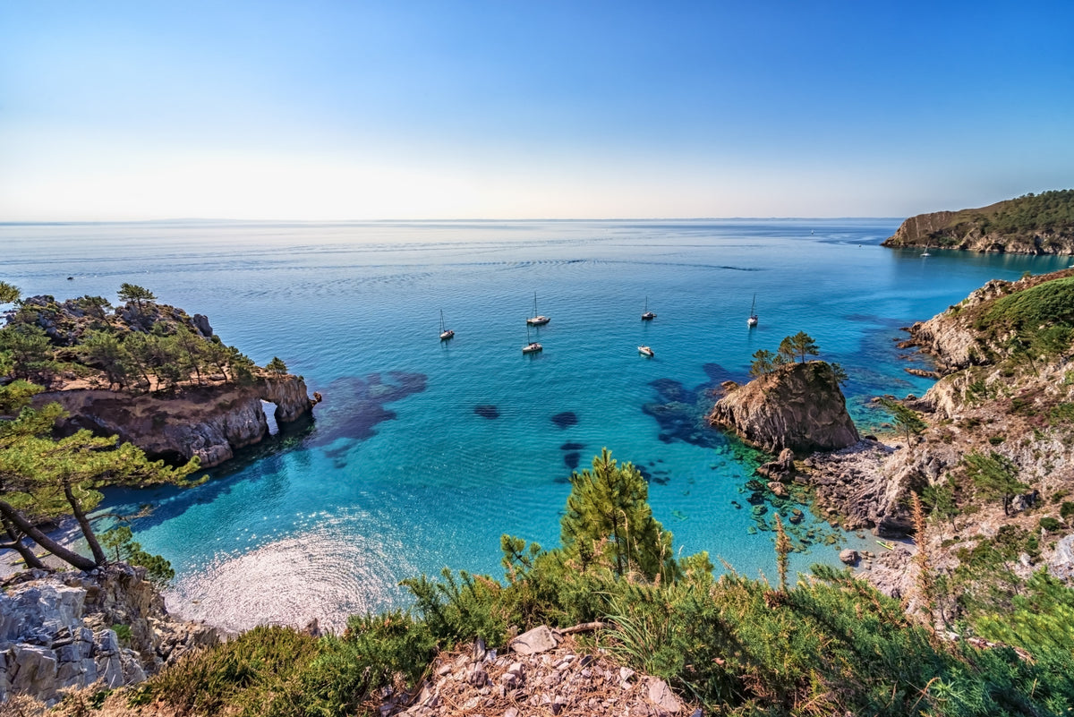 Turquoise Cove Escape Wall Mural in your room — zoomed