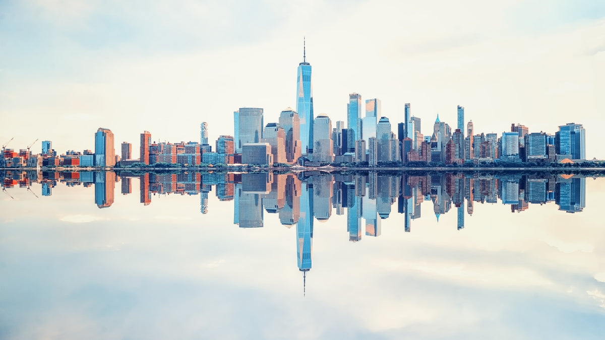 Mirrored Metropolis Wall Mural