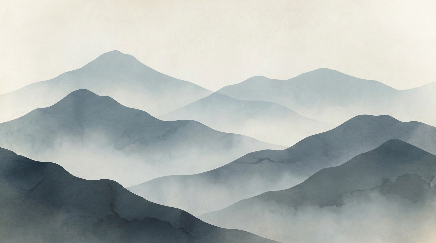 Misty Mountain Haze Wall Mural