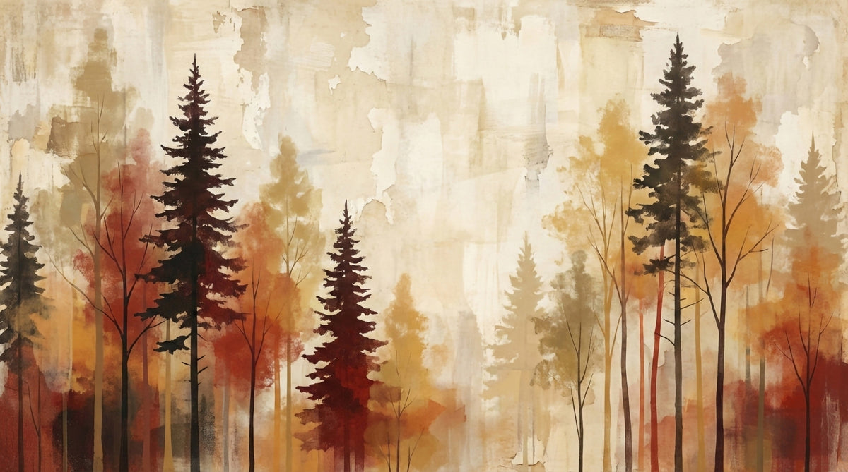 Autumnal Forest Haze Wall Mural
