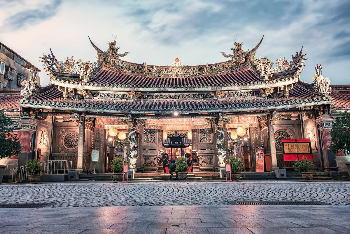 Temple Twilight Wall Mural