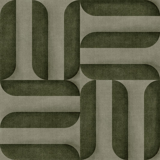 Modern Textured Signs Olive Wallpaper⁠