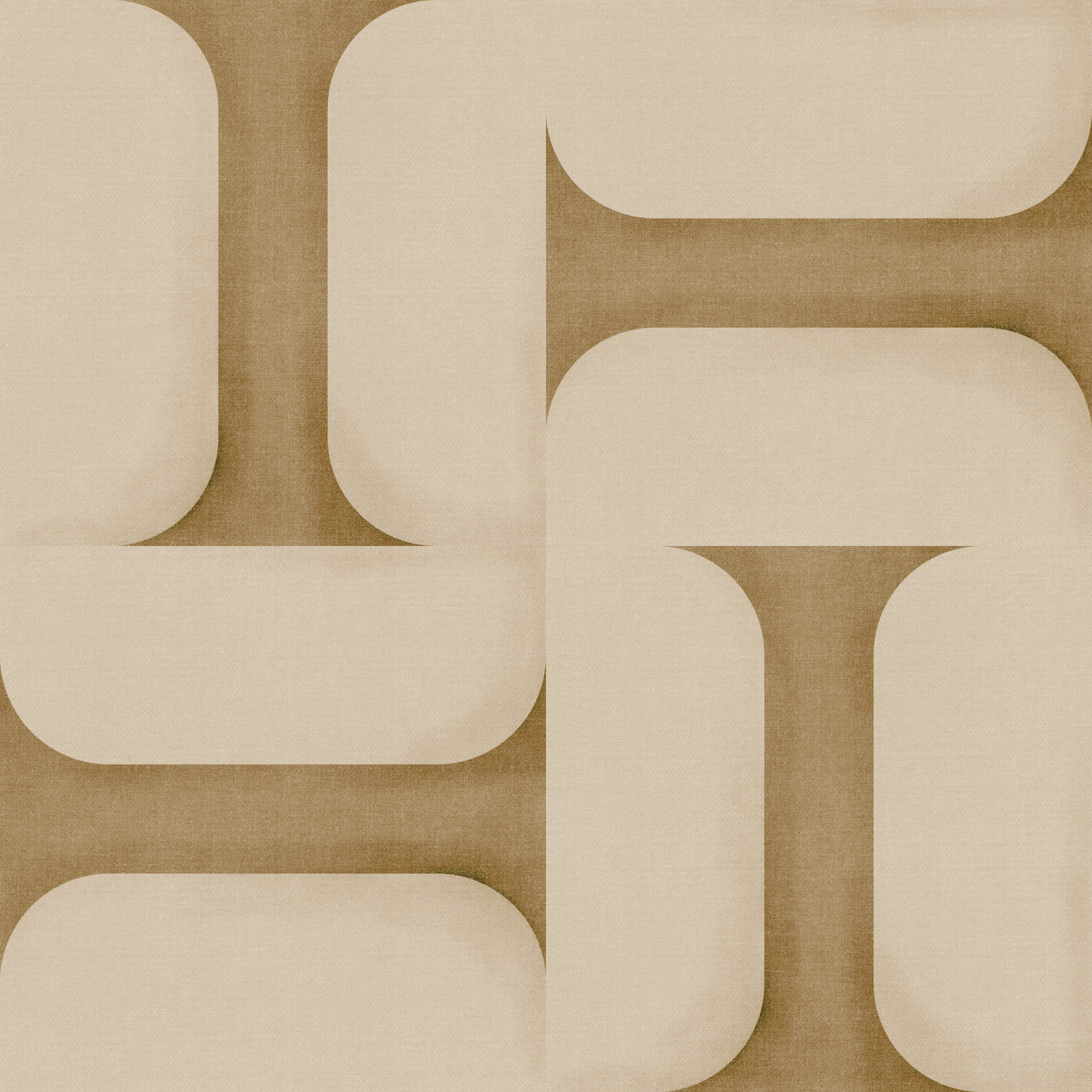 Modern Textured Tiles Camel Wallpaper⁠