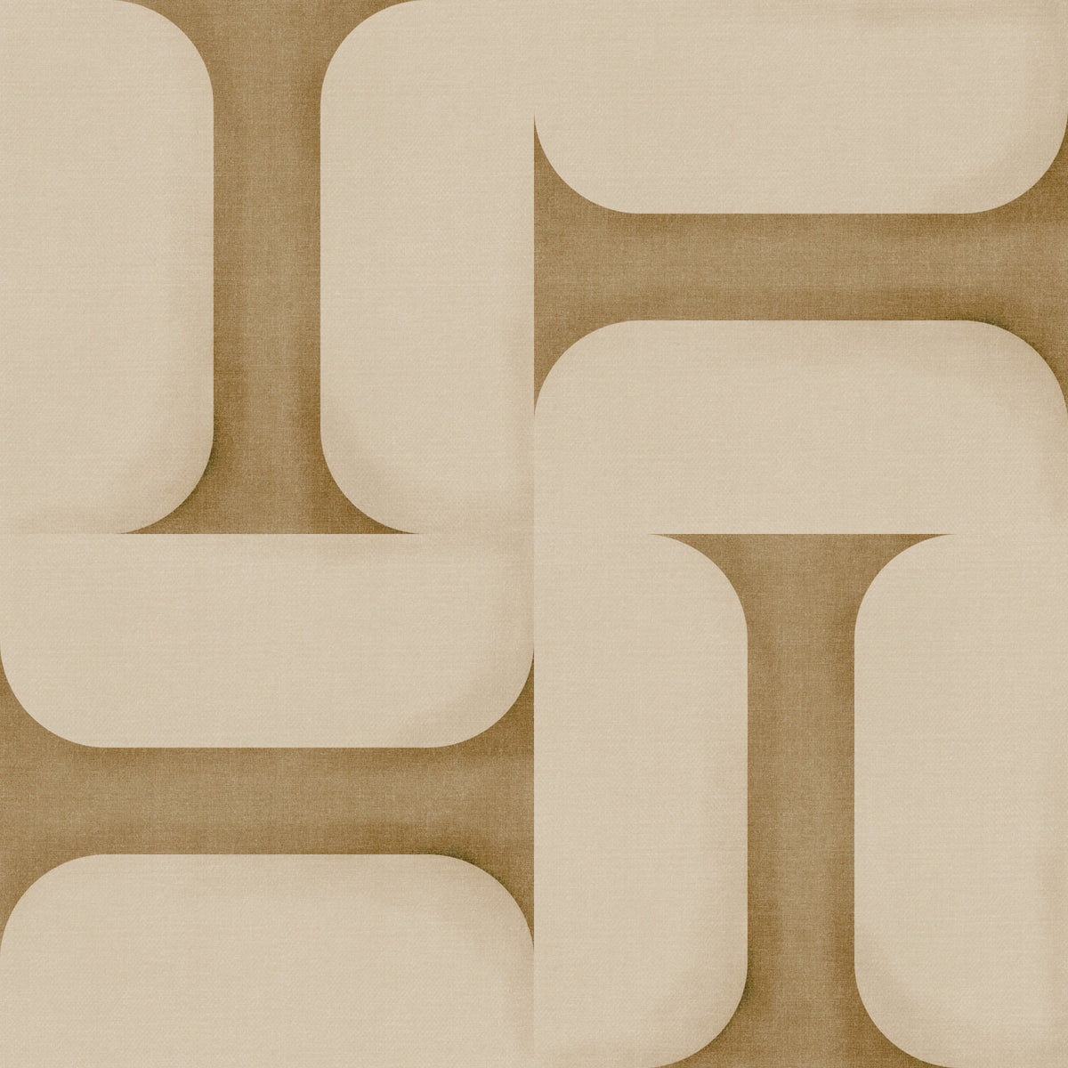 Modern Textured Tiles Camel Wallpaper⁠