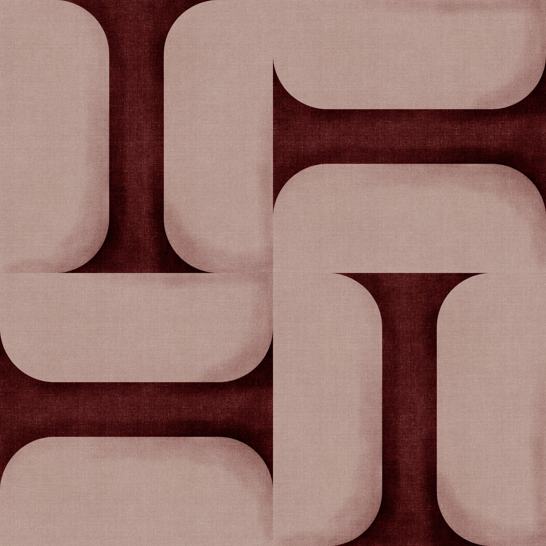 Modern Textured Tiles Wine Wallpaper⁠