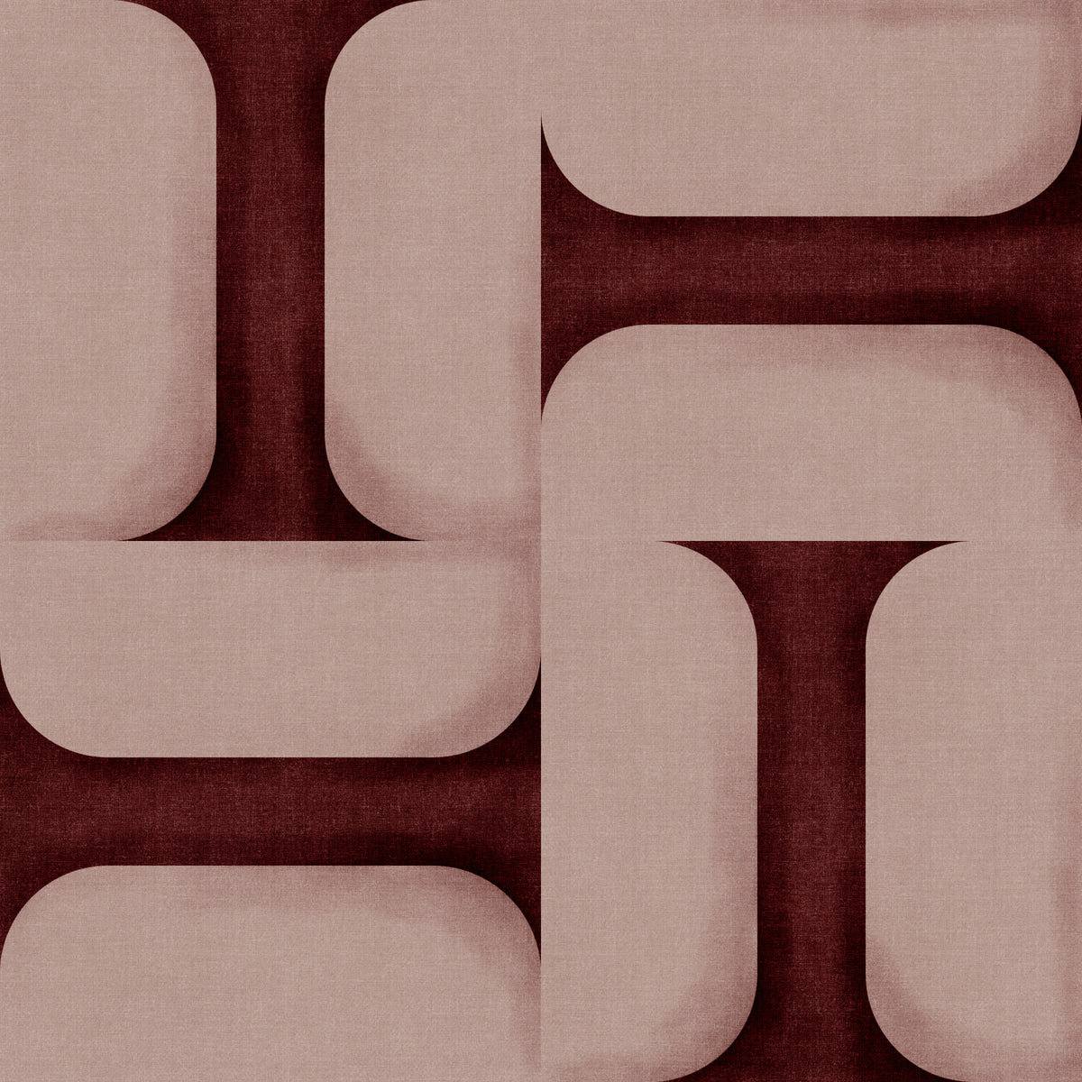 Modern Textured Tiles Wine Wallpaper⁠ in your room — zoomed