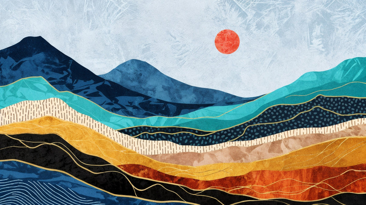Layered Landscape Wall Mural